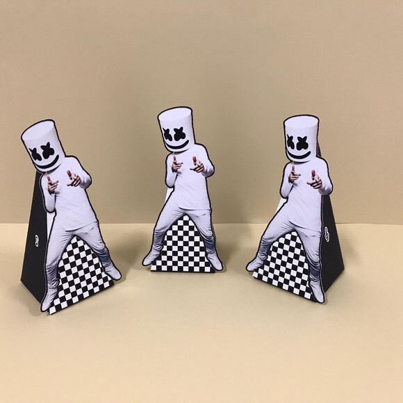 Caixa Pirâmide Dj Marshmello - Kit 20 Unidades