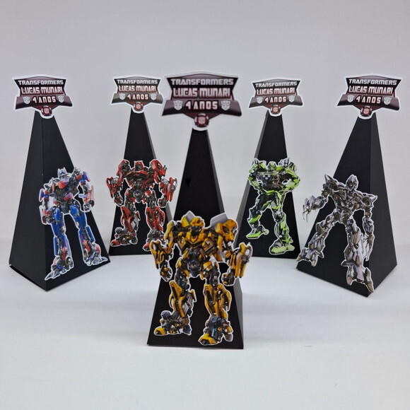 Caixa Pirâmide Transformers - Kit 30unidades