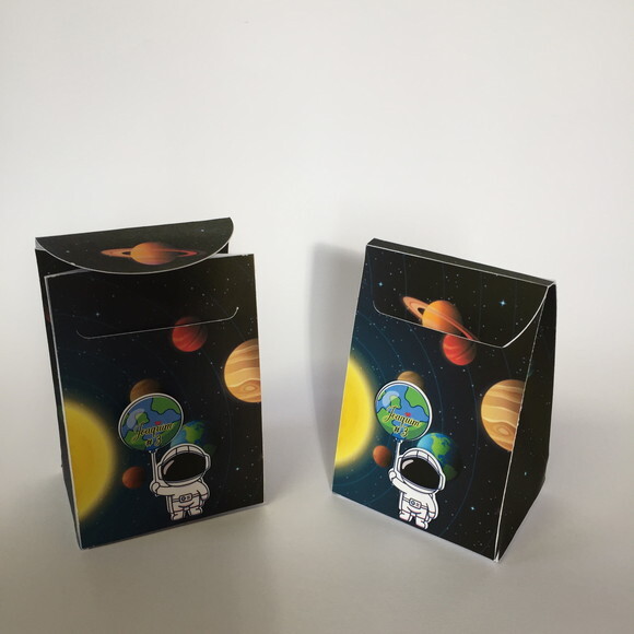Caixa Sacolinha Galáxia - Kit 30 Unidades Festa Astronauta