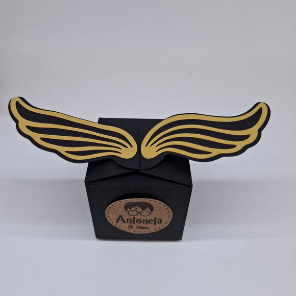 Caixinha Asas Pomo de Ouro Harry Potter - Kit 10 Unidades