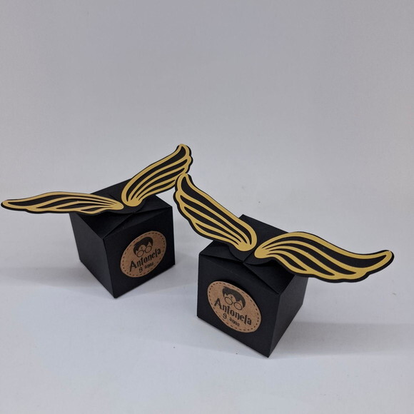 Caixinha Asas Pomo de Ouro Harry Potter - Kit 10 Unidades