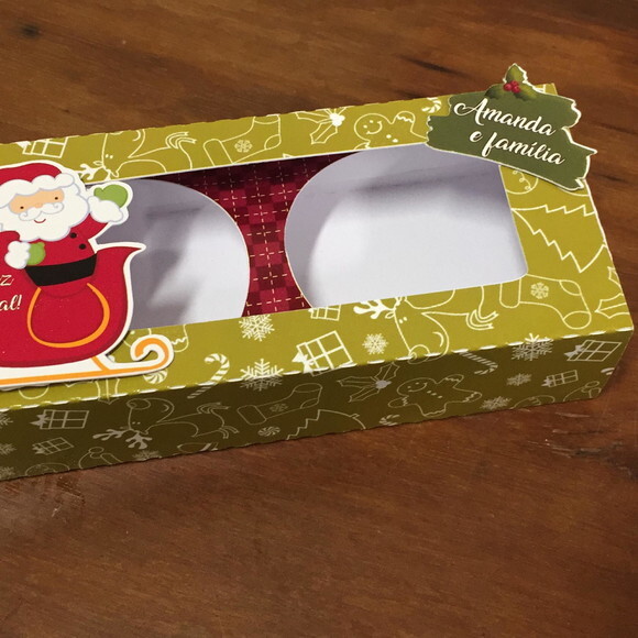Caixinha para chocolate Natal