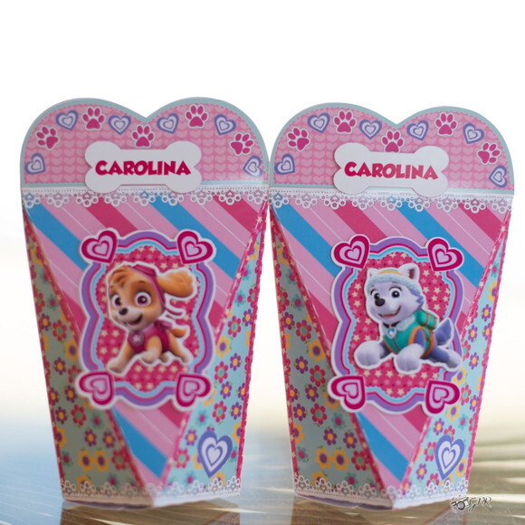 Caixinha Personalizada Patrulha Canina - Kit 12 Unidades
