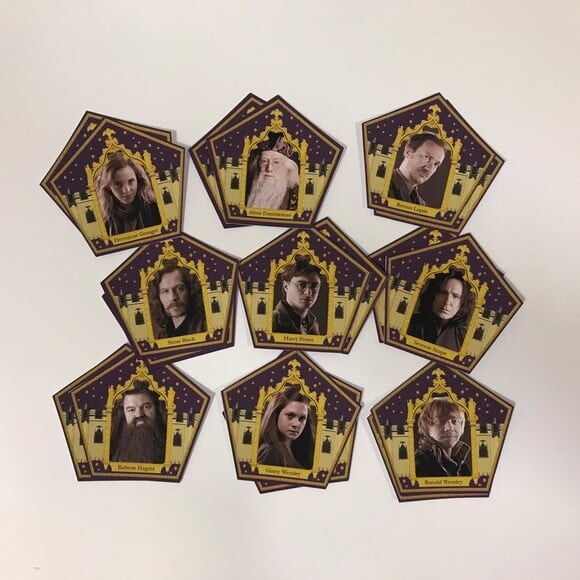 Cards para Caixa Frog Harry Potter - face simples