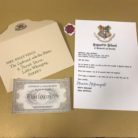 Carta Harry Potter Admissão