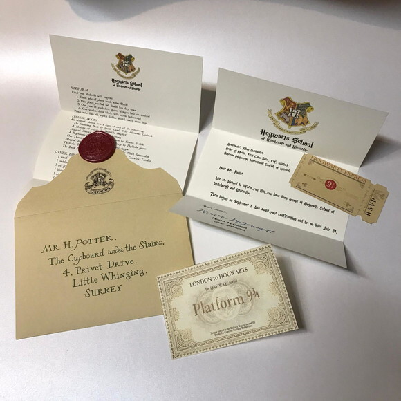 Carta de Admissão Harry Potter Lacre de Cera