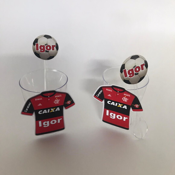 Copinho de Brigadeiro com Colherzinha Flamengo