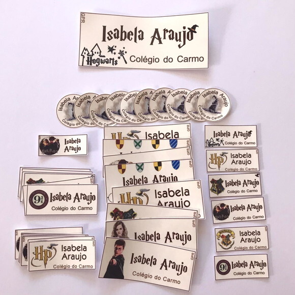 Etiqueta Escolar Harry Potter Lavável