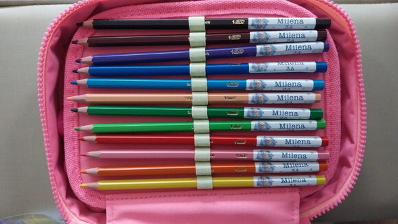 Etiqueta Escolar para Lápis - Kit 160 Unidades