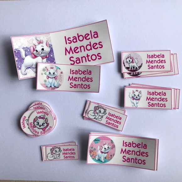 Etiquetas laváveis Gatinha Marie