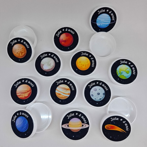 Latinha Galáxia Festa Astronauta