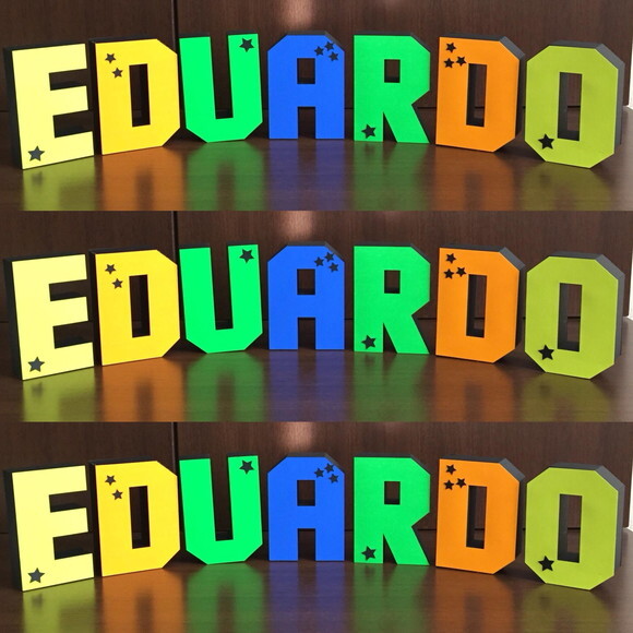 Letras 3d Festa Neon - 15cm