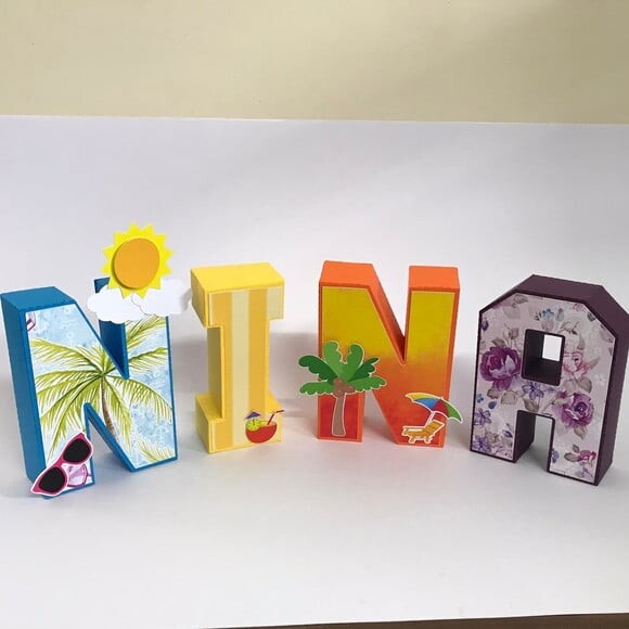 Letras 3d Tardezinha 15cm