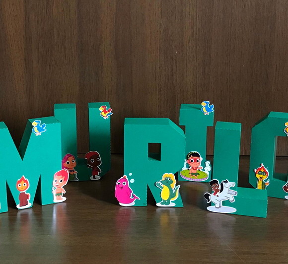 Letras 3d Turma do Folclore 15cm