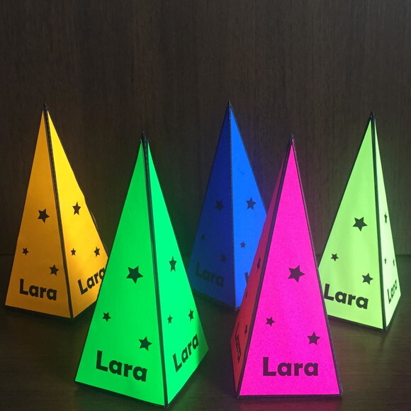 Pirâmide Festa Neon - Kit 30 Unidades