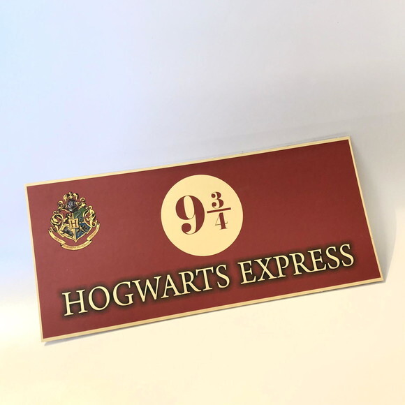 Placa Harry Potter Plataforma 9 3/4