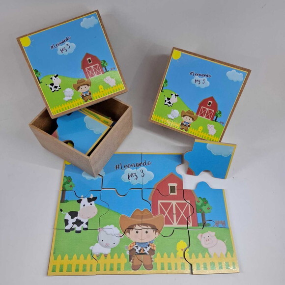 Quebra-cabeça de mdf - Kit 18 Unidades