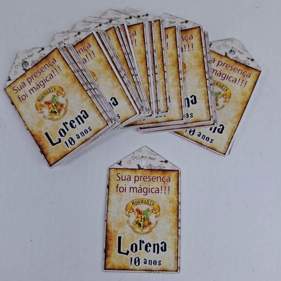 Tag Agradecimento Lembrancinha Festa Harry Potter