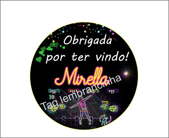 Tag de Agradecimento Festa Neon
