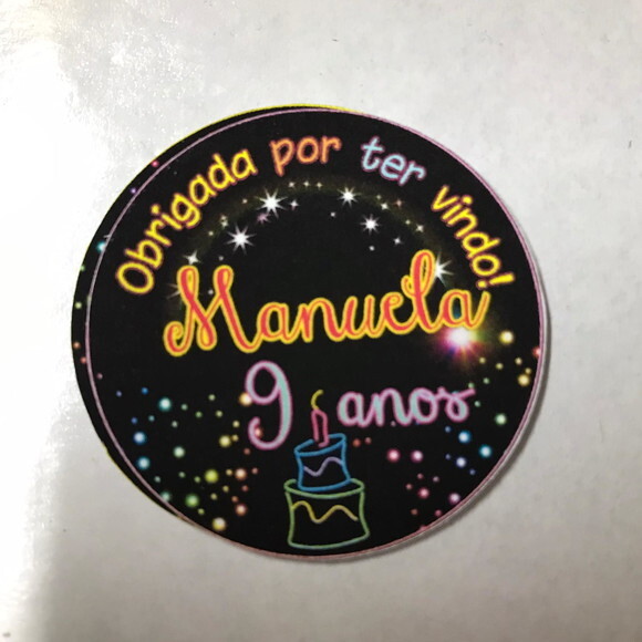 Tag de Agradecimento Festa Neon