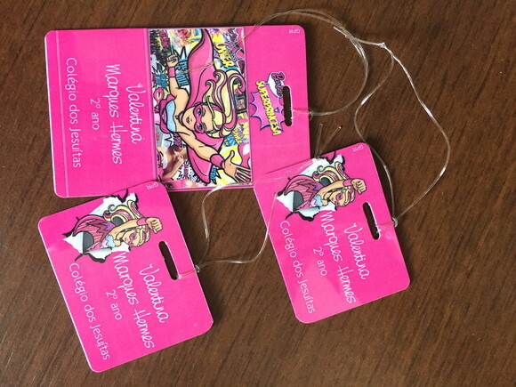 Tag de Mochila, Lancheira e Estojo - Kit com 3 Unidades