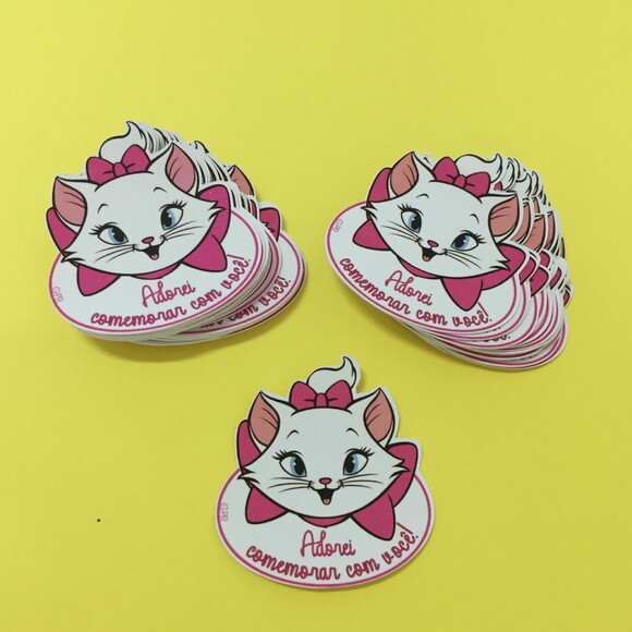 Tag Para lembrancinha Gatinha Marie