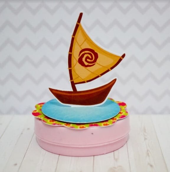 Tag para Latinha 3d - Moana