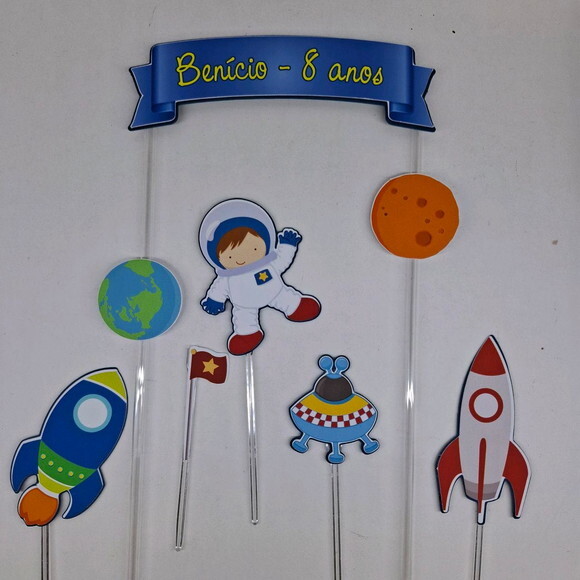 Topo de Bolo Astronauta