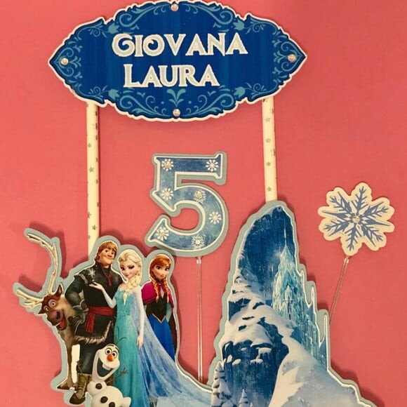Topo de bolo Frozen