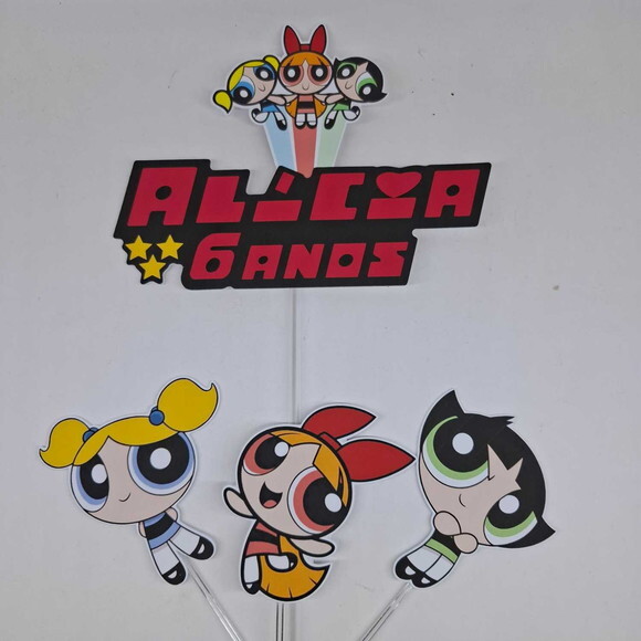 Topo de bolo Meninas super poderosas