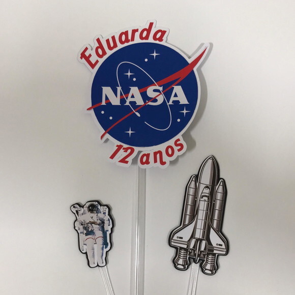 Topo de Bolo Nasa Astronauta