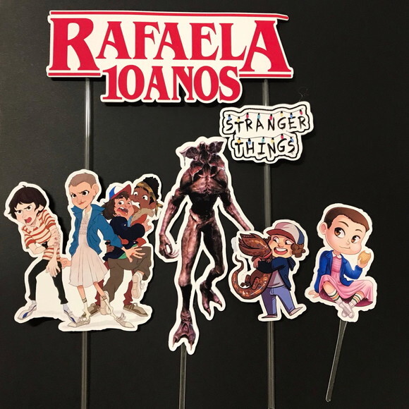 Topo de Bolo Stranger Things