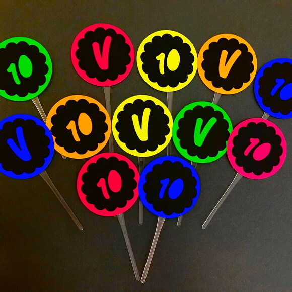 Topper Festa Neon para Docinhos