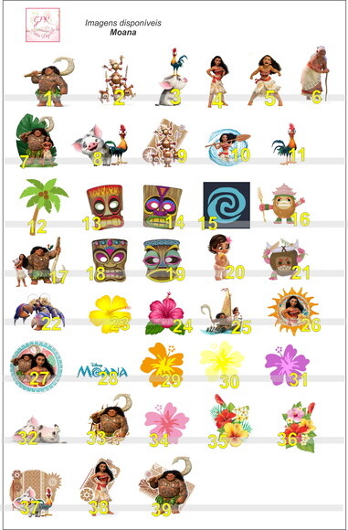 Topper ou Colherzinha Moana