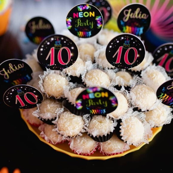 Topper para Docinhos Festa Neon