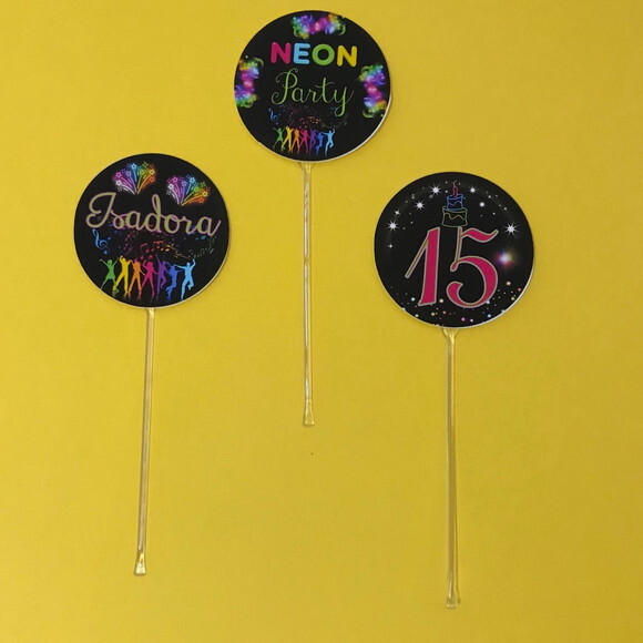 Topper para Docinhos Festa Neon