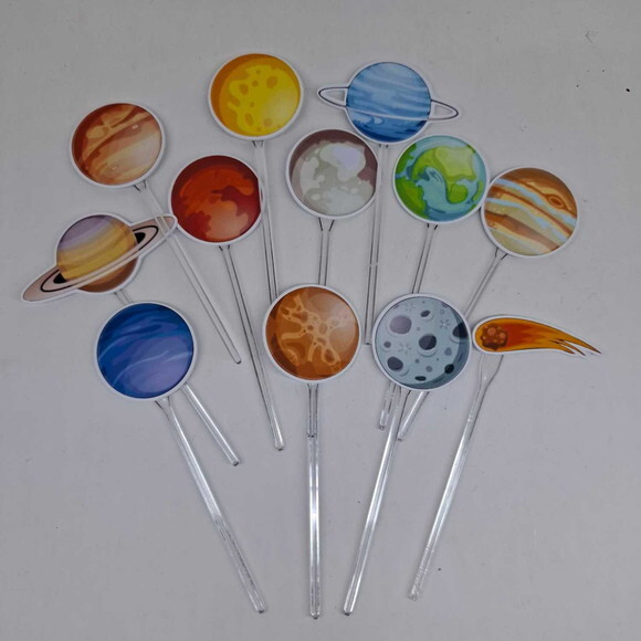 Topper Planetas Galáxia Festa Astronauta