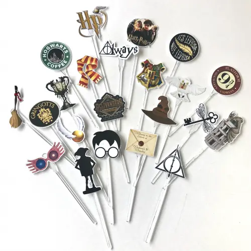 Topper para Docinhos Objetos Festa Harry Potter