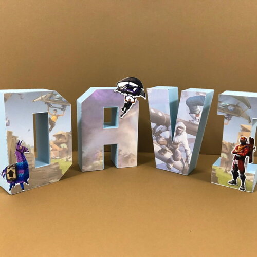8 Letras 3d Fortnite 15cm