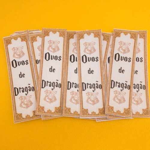 Adesivos Ovos de Dragão Harry Potter - Kit 48 Unidades