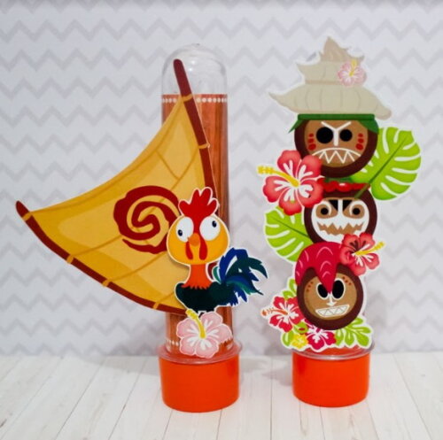 Aplique para Tubete 3d Moana
