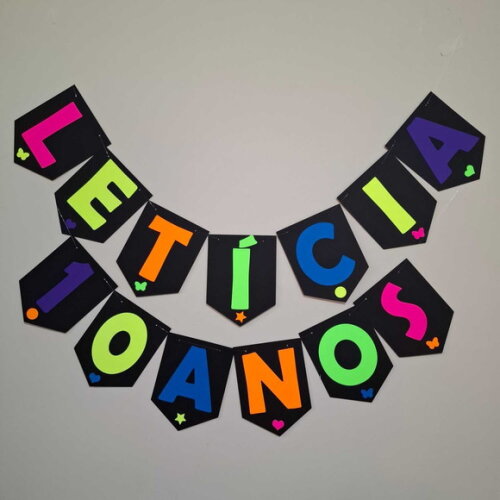 Bandeirola Festa Neon