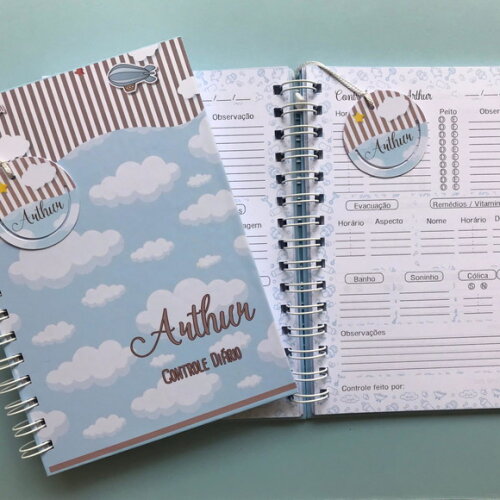 Caderno Controle da Rotina do Bebê Anual