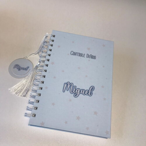 Caderno Controle da Rotina do Bebê Avião Coração
