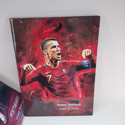 Caderno Escolar Brochura Capa Dura Personalizado Kit 5unid