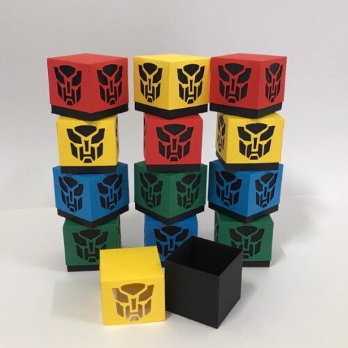 Caixa Cubo Festatransformers - Kit 24 Unidades