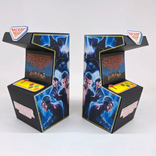 Caixa Fliperama Stranger Things - Kit 10 Unidades