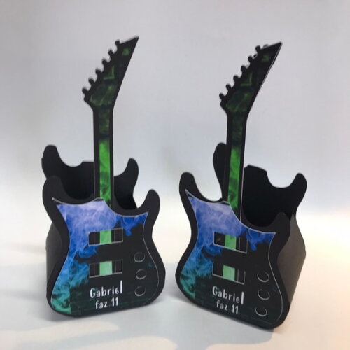 Caixa Guitarra Festa Neon
