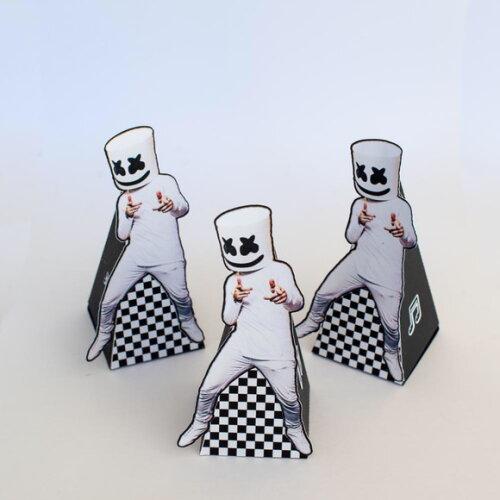 Caixa Pirâmide Dj Marshmello - Kit 20 Unidades