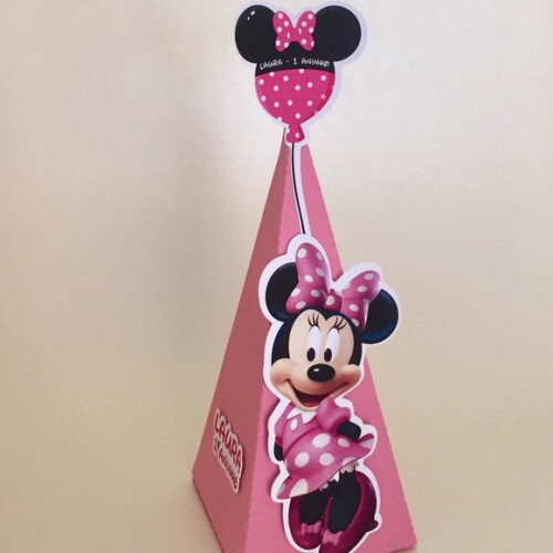 Caixa Pirâmide Minnie Rosa